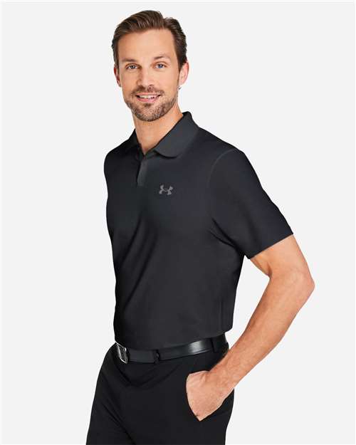 Under Armour Men's Performance 3.0 Golf Polo - 1377374 Black- PTC Grey