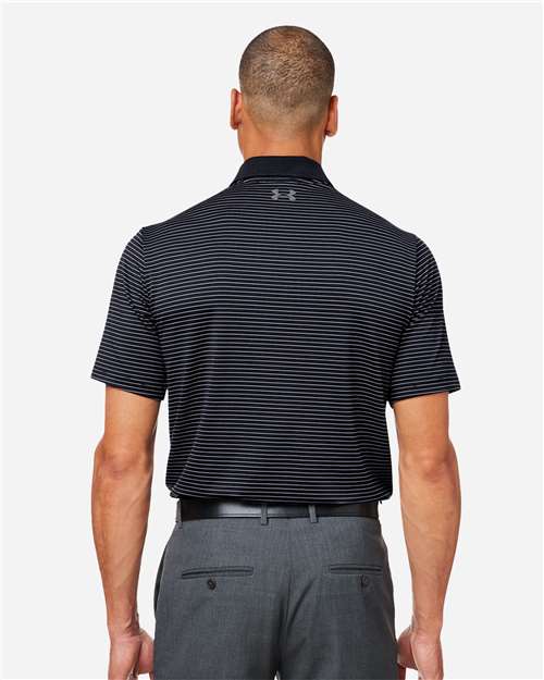 Under Armour Men's 3.0 Striped Perf Polo - 1377376 Black_001