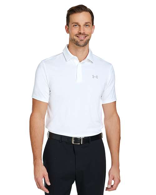Under Armour Men's Playoff 3.0 Polo - 1378673 White- White- Heather Grey