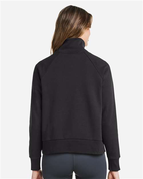 Under Armour Women's Rival Fleece Half-Zip Pullover - 1379492 Black- White