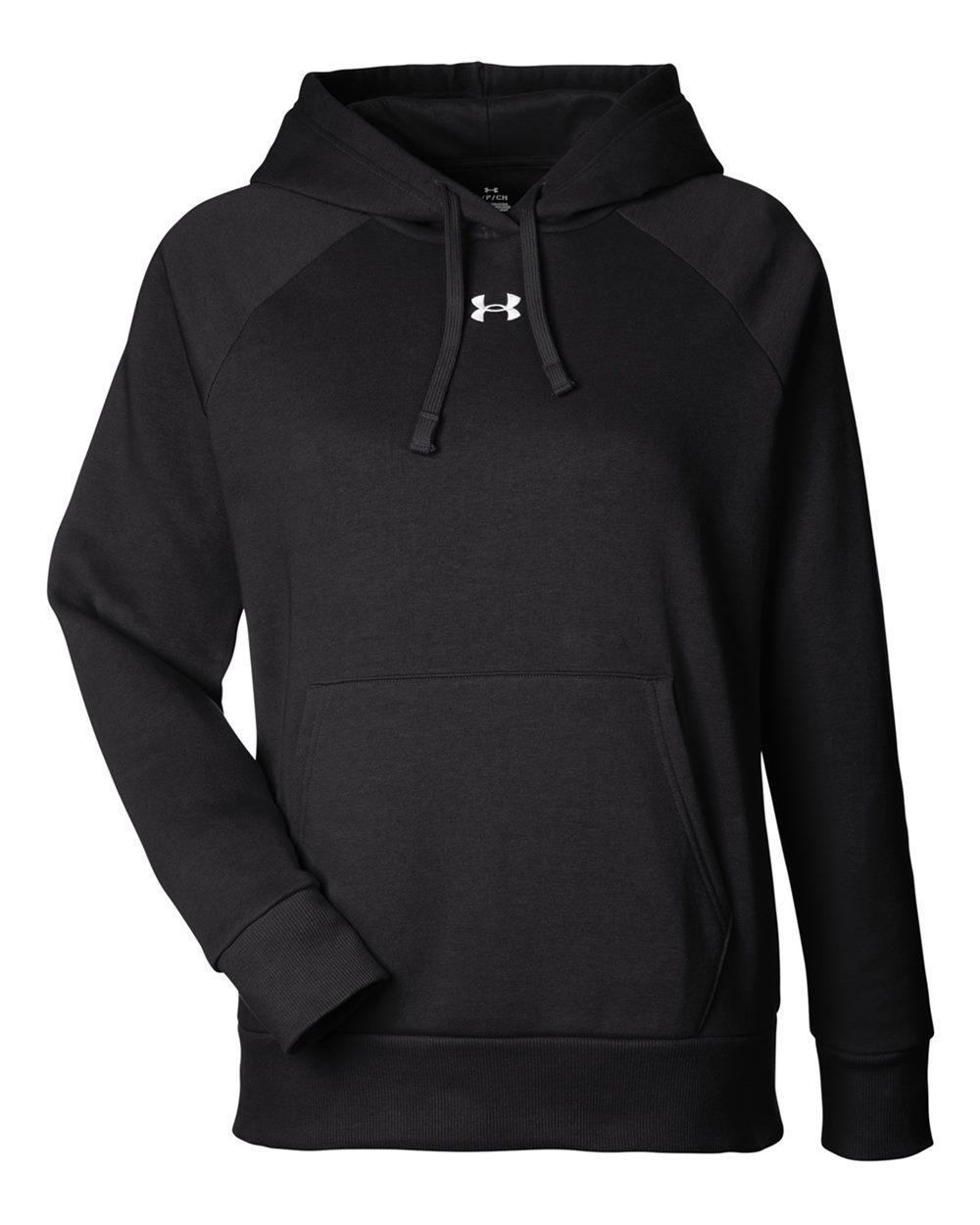 Under Armour Women's Rival Fleece Hooded Sweatshirt - 1379500 Black- White