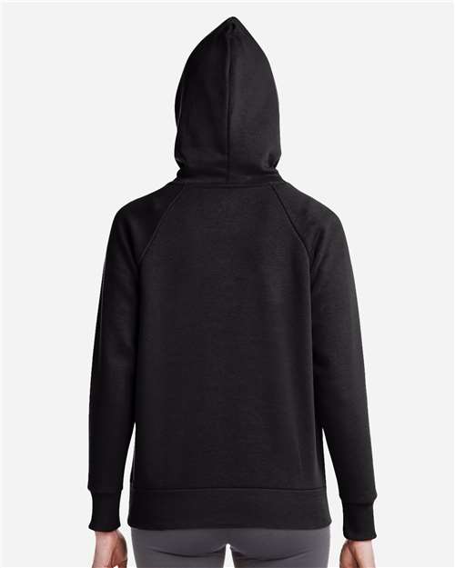 Under Armour Women's Rival Fleece Hooded Sweatshirt - 1379500 Black- White
