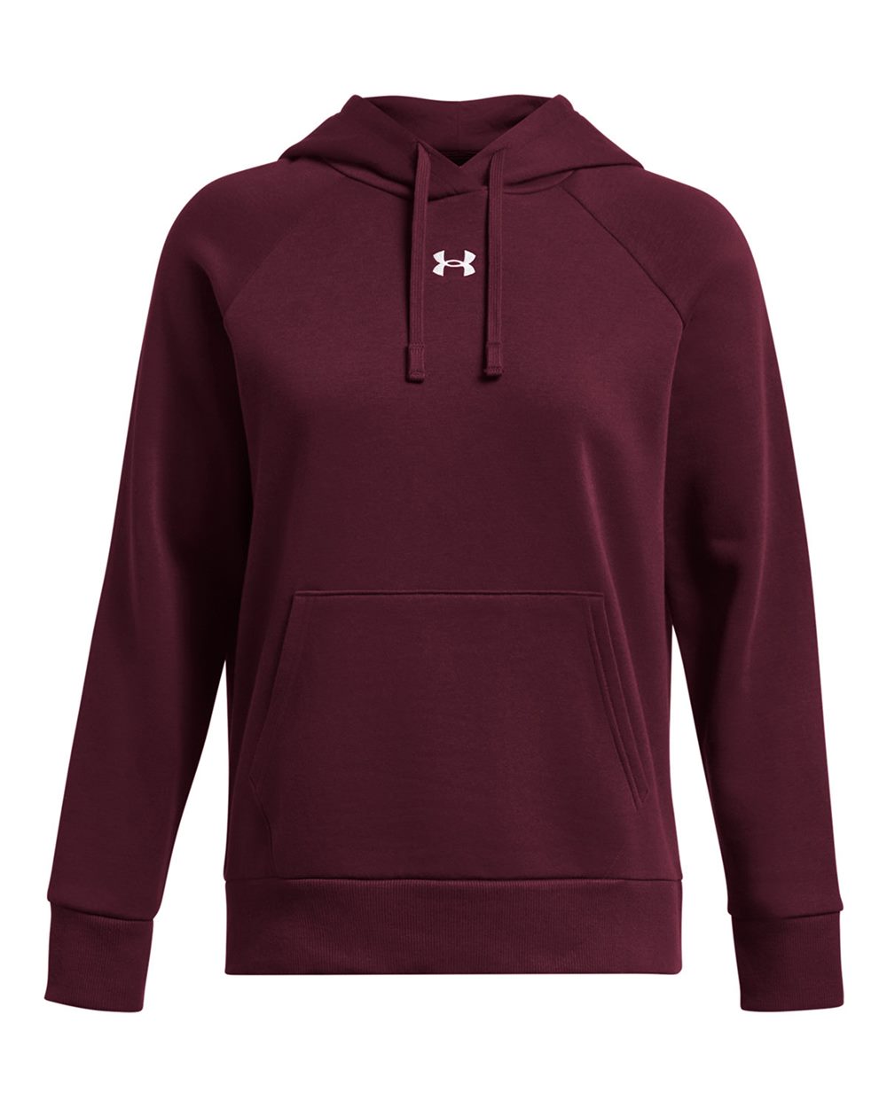 Under Armour Women's Rival Fleece Hooded Sweatshirt - 1379500 Maroon- White