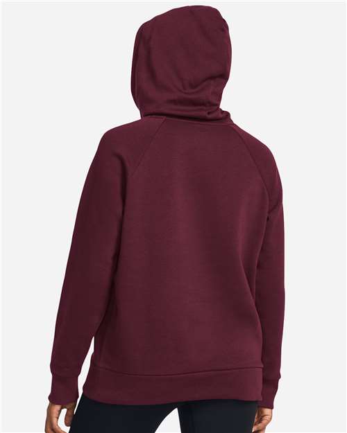 Under Armour Women's Rival Fleece Hooded Sweatshirt - 1379500 Maroon- White