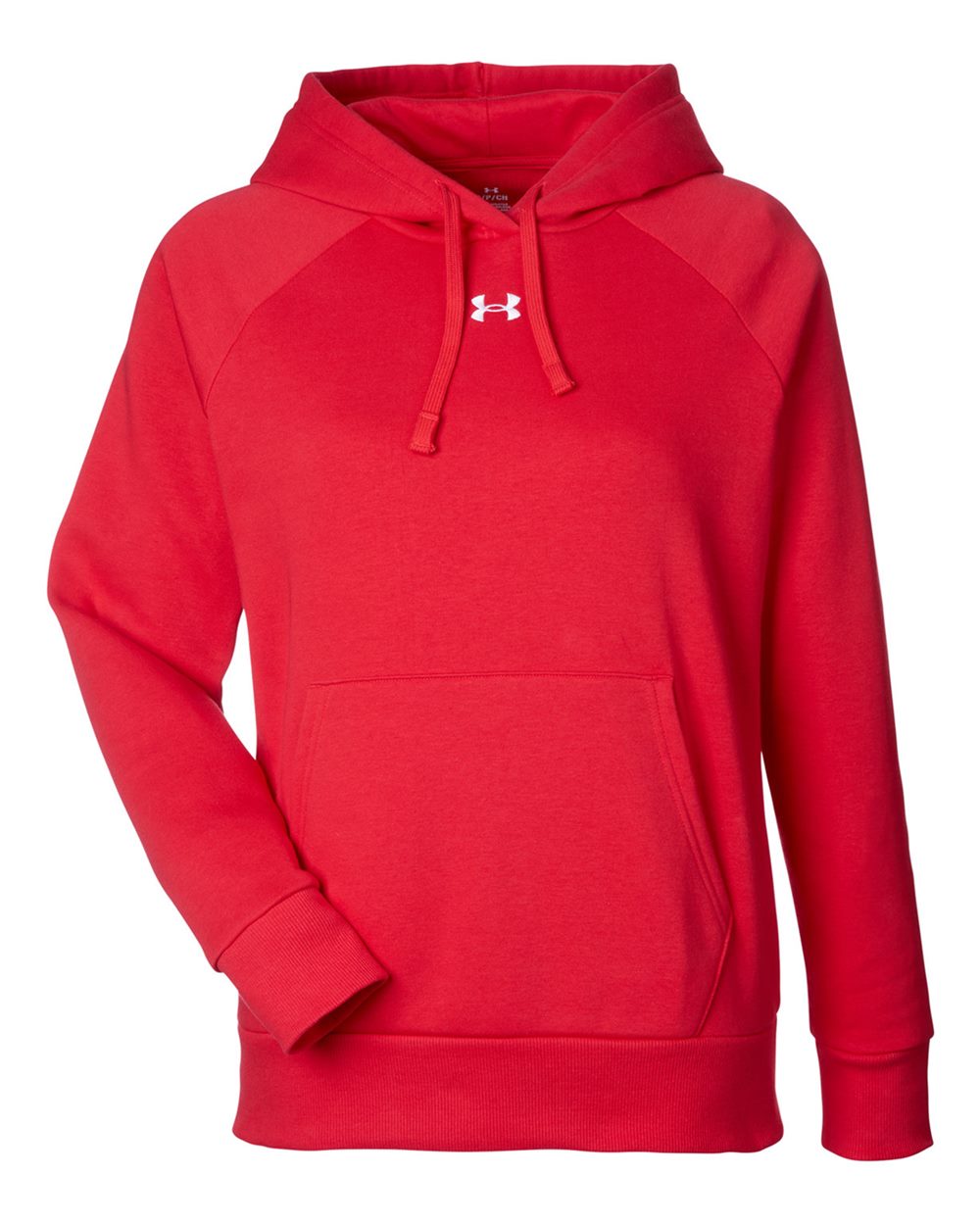 Under Armour Women's Rival Fleece Hooded Sweatshirt - 1379500 Red- White