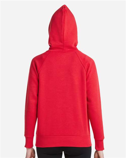 Under Armour Women's Rival Fleece Hooded Sweatshirt - 1379500 Red- White