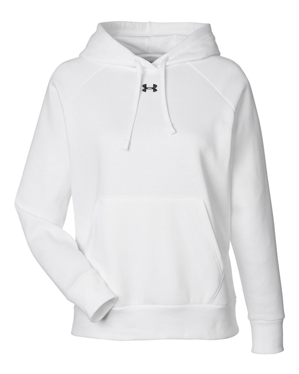 Under Armour Women's Rival Fleece Hooded Sweatshirt - 1379500 White- Black
