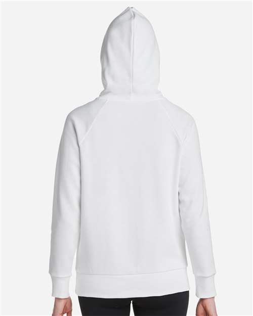 Under Armour Women's Rival Fleece Hooded Sweatshirt - 1379500 White- Black
