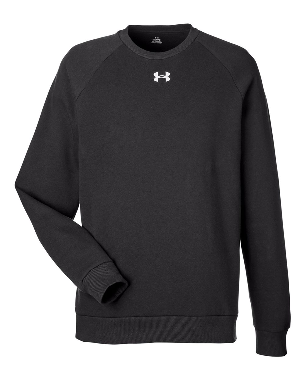 Under Armour Men's Rival Fleece Crewneck Sweatshirt - 1379755 Black- White