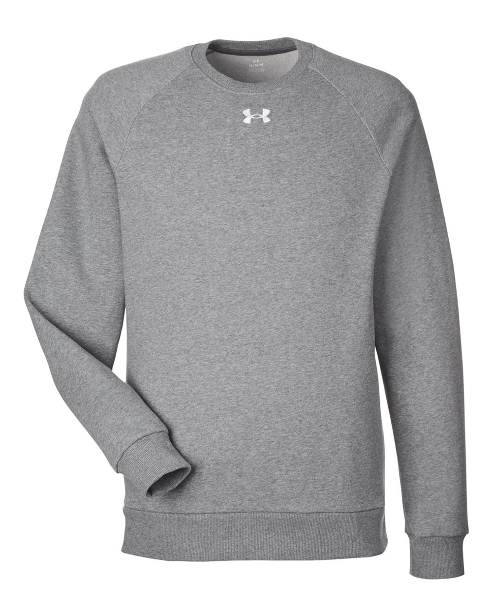 Under Armour Men's Rival Fleece Crewneck Sweatshirt - 1379755 CS Grey Light Heather- White