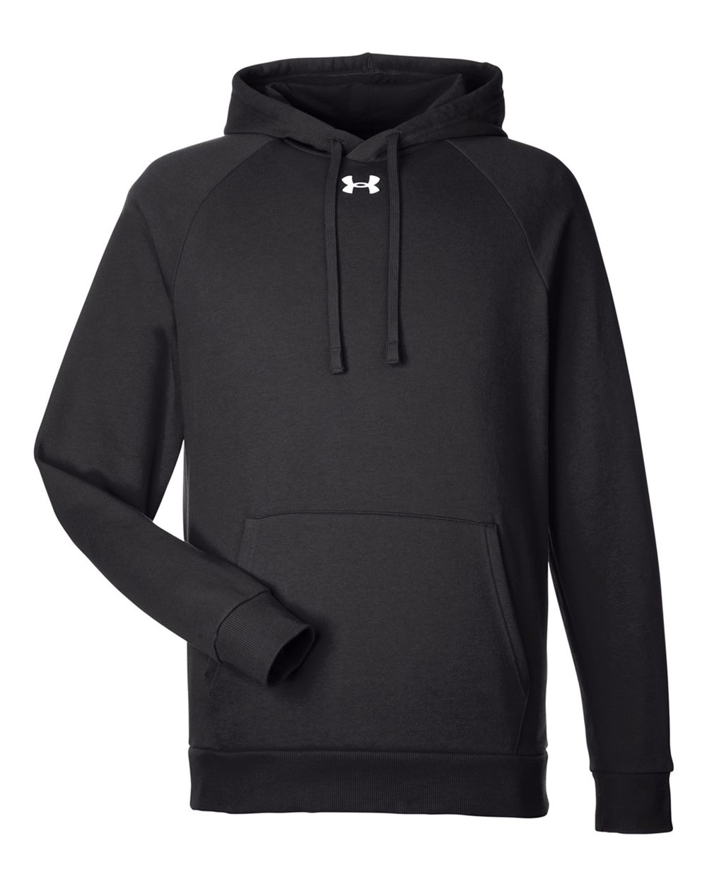 Under Armour Men's Rival Fleece Hooded Sweatshirt - 1379757 Black- White