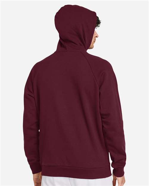 Under Armour Men's Rival Fleece Hooded Sweatshirt - 1379757 Maroon- White