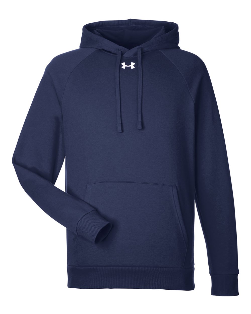 Under Armour Men's Rival Fleece Hooded Sweatshirt - 1379757 Midnight Navy- White