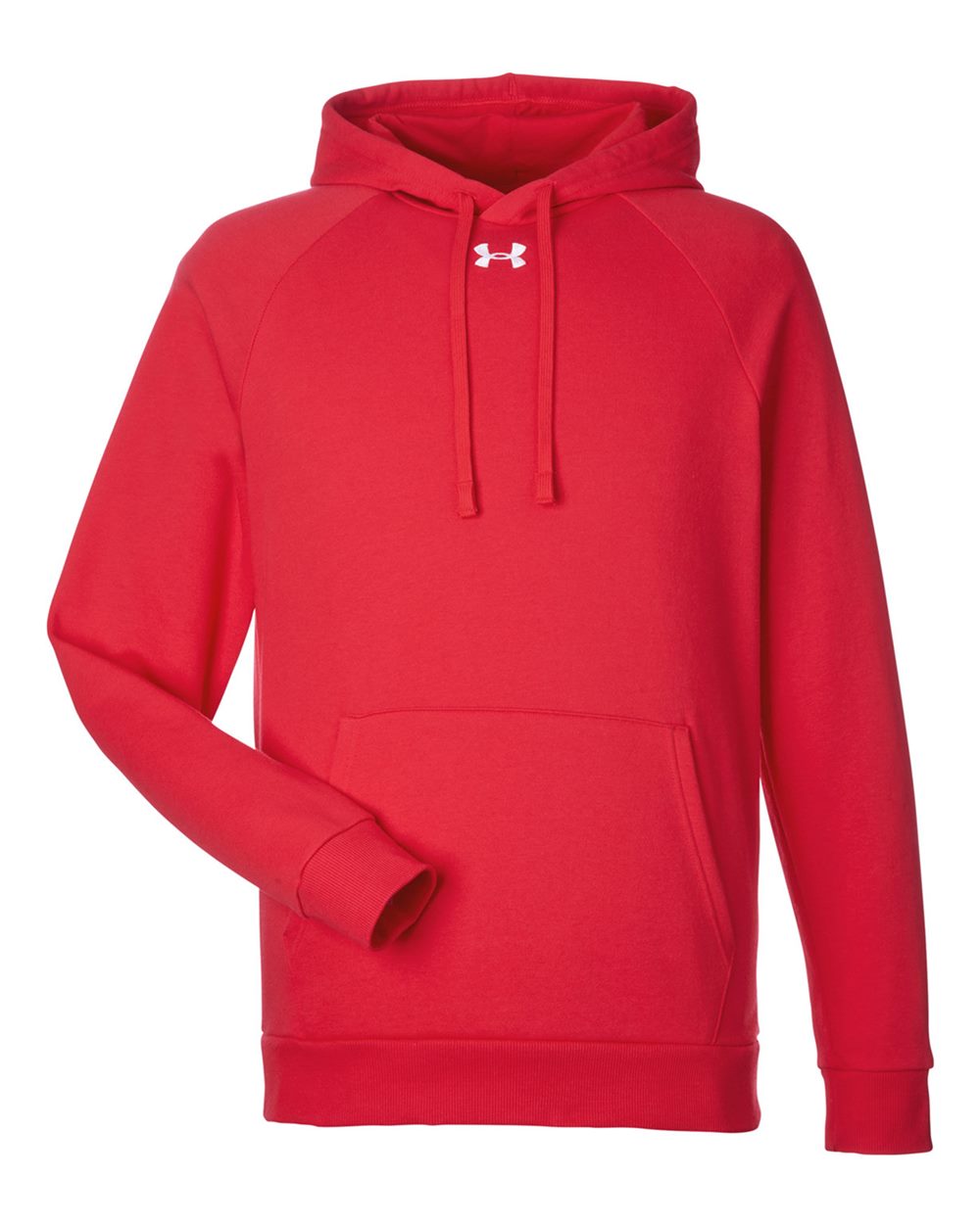 Under Armour Men's Rival Fleece Hooded Sweatshirt - 1379757 Red- White