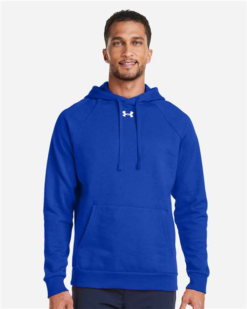 Under Armour Men's Rival Fleece Hooded Sweatshirt - 1379757 Royal- White