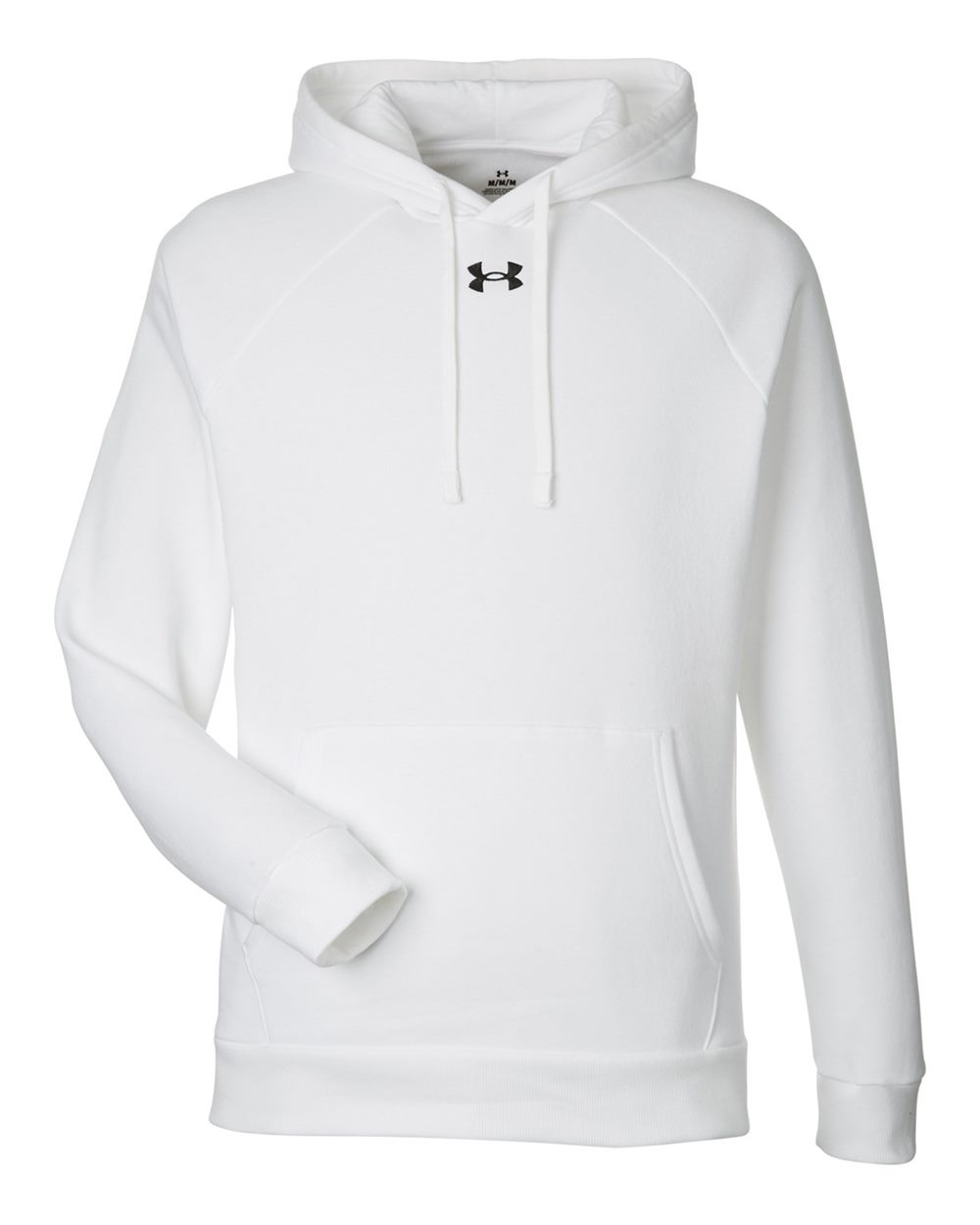 Under Armour Men's Rival Fleece Hooded Sweatshirt - 1379757 White- Black