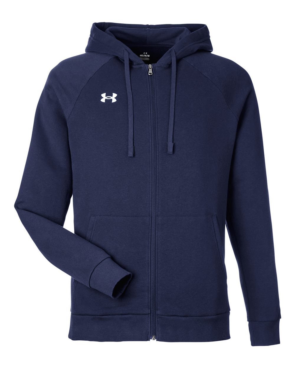 Under Armour Men's Rival Fleece Full-Zip - 1379767 Midnight Navy- White