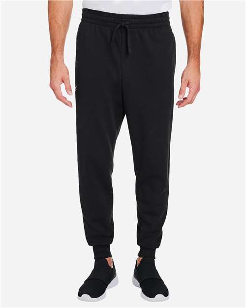 Under Armour Unisex Rival Fleece Joggers - 1379774 Black- White