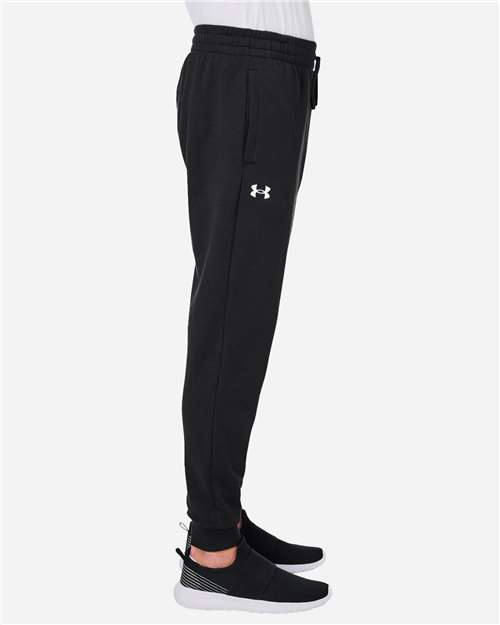 Under Armour Unisex Rival Fleece Joggers - 1379774 Black- White