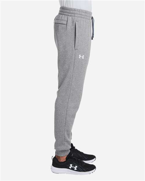 Under Armour Unisex Rival Fleece Joggers - 1379774 CS Grey Light Heather- White