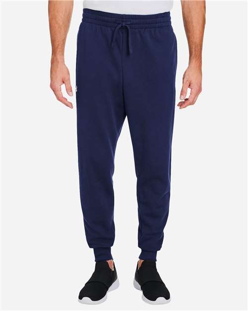 Under Armour Unisex Rival Fleece Joggers - 1379774 Midnight Navy- White