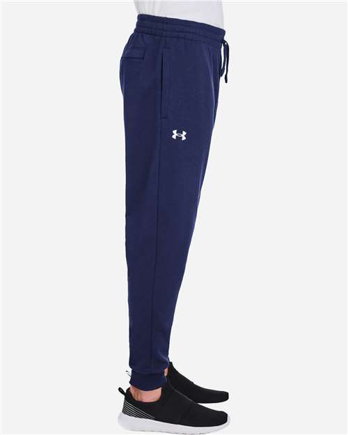 Under Armour Unisex Rival Fleece Joggers - 1379774 Midnight Navy- White