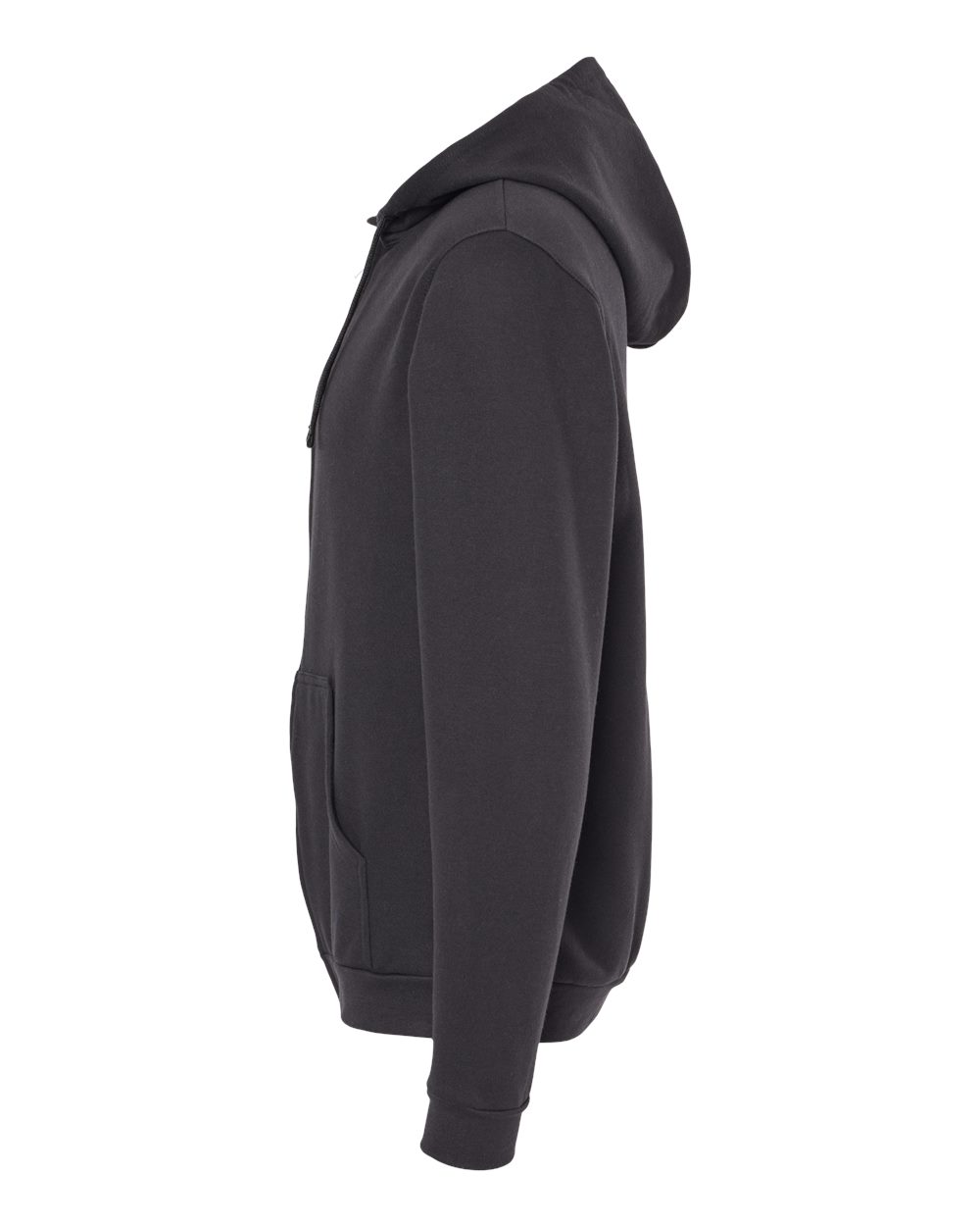 M&O Unisex Zipper Fleece Hoodie - 3331 - 3331M Black