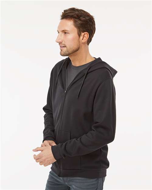 M&O Unisex Zipper Fleece Hoodie - 3331 - 3331M Black
