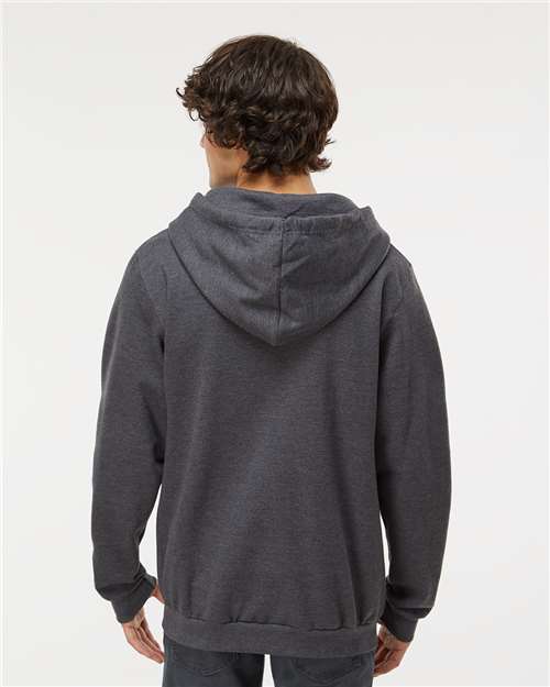 M&O Unisex Zipper Fleece Hoodie - 3331 - 3331M Dark Heather