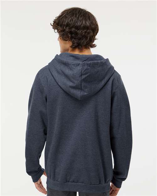 M&O Unisex Zipper Fleece Hoodie - 3331 - 3331M Heather Navy
