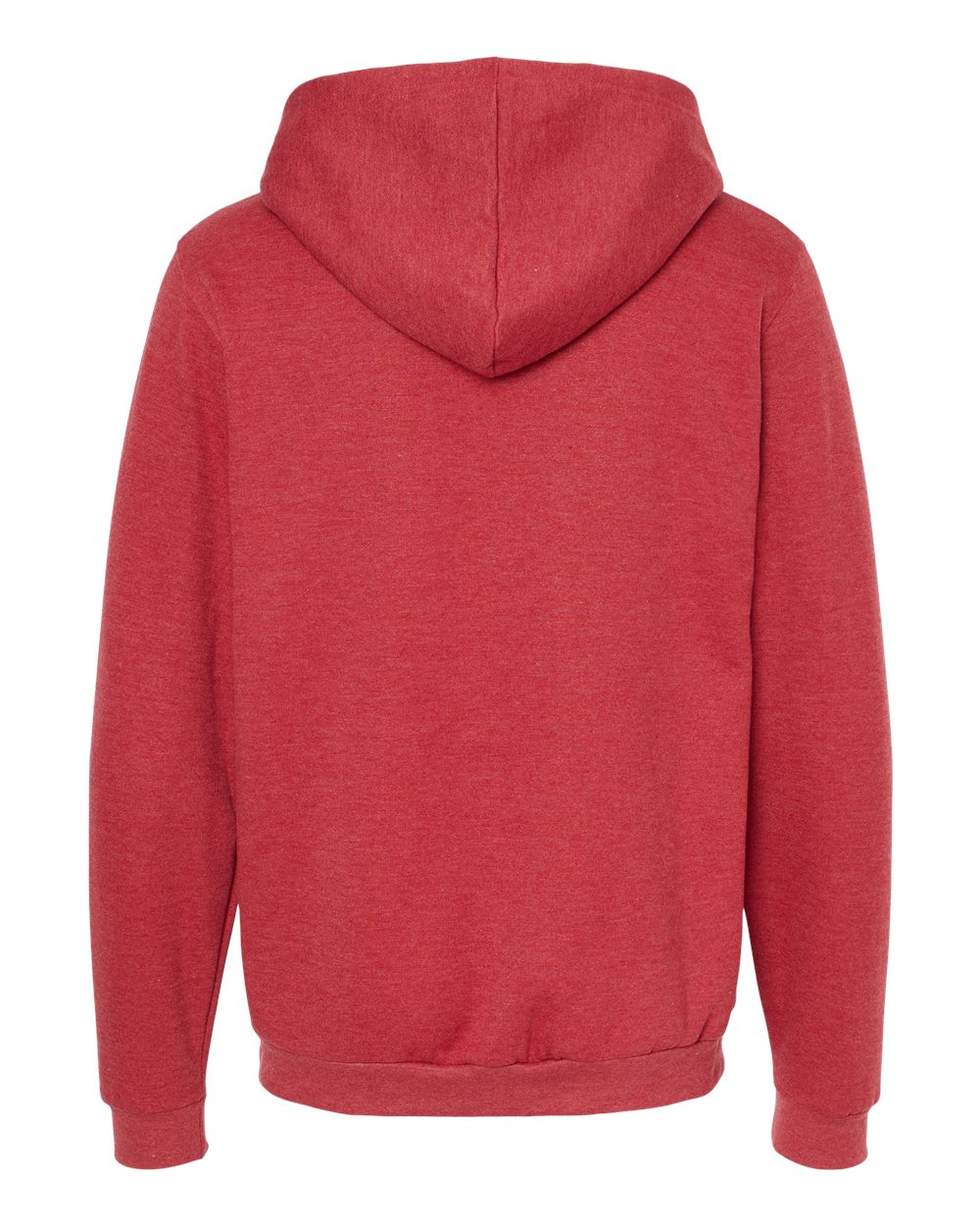 M&O Unisex Zipper Fleece Hoodie - 3331 - 3331M Heather Red