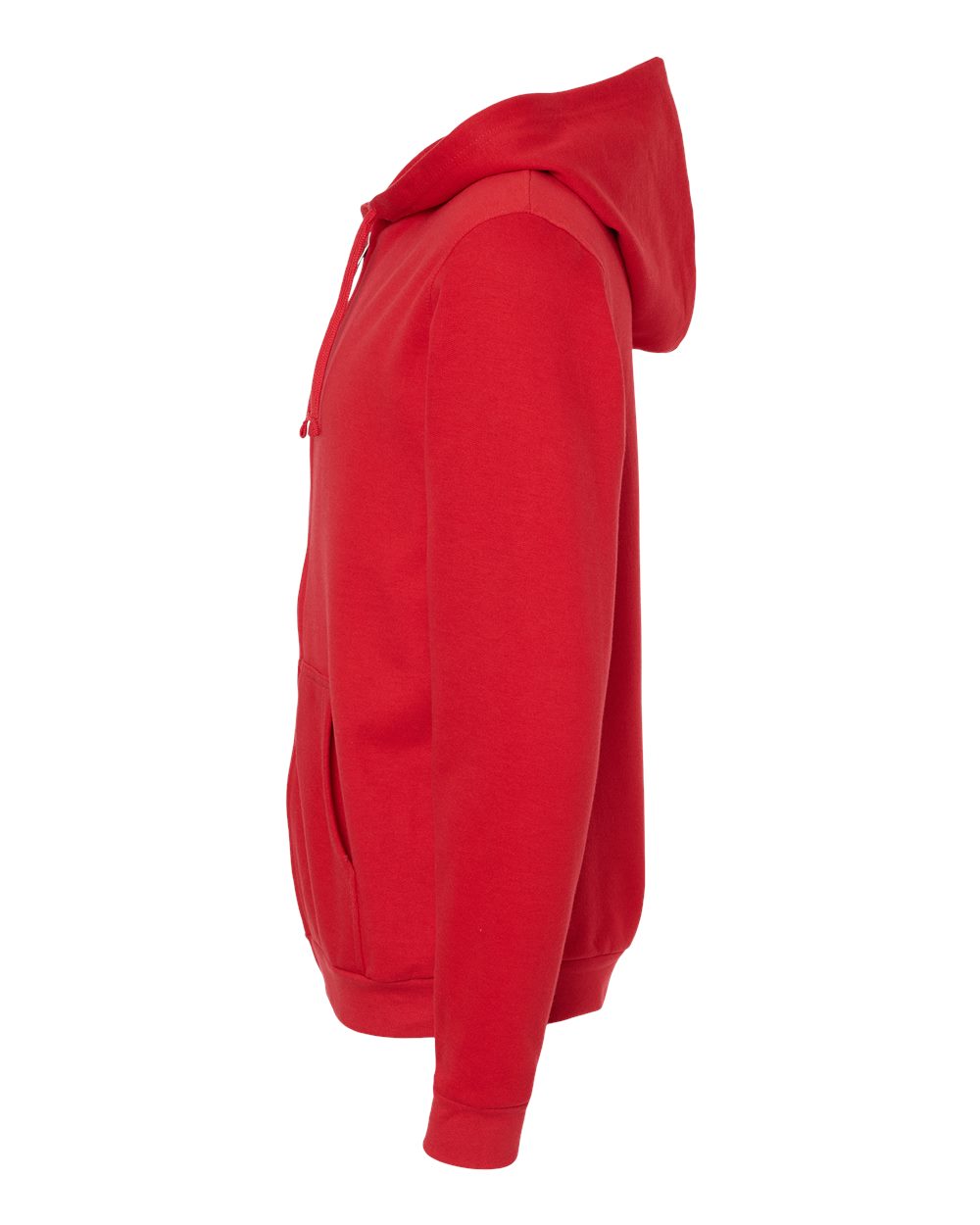 M&O Unisex Zipper Fleece Hoodie - 3331 - 3331M Red