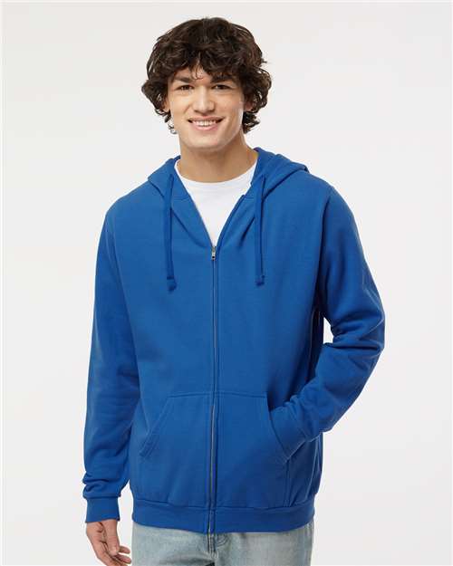 M&O Unisex Zipper Fleece Hoodie - 3331 - 3331M Royal