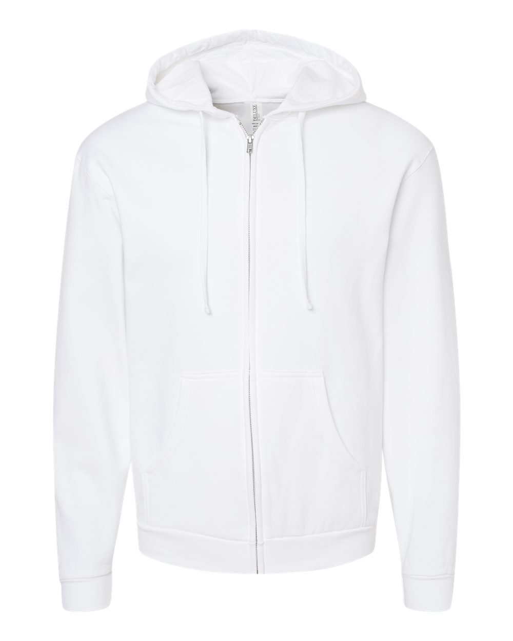 M&O Unisex Zipper Fleece Hoodie - 3331 - 3331M White
