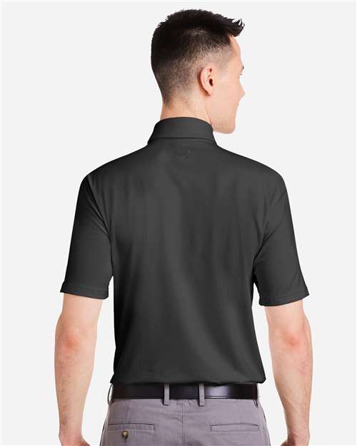 Under Armour Men's Recycled Polo - 1383255 Black- White