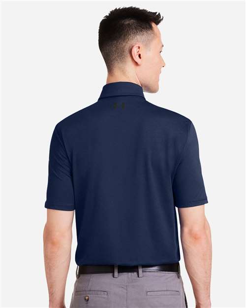 Under Armour Men's Recycled Polo - 1383255 Midnight Navy- White