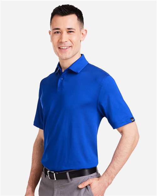 Under Armour Men's Recycled Polo - 1383255 Royal- White