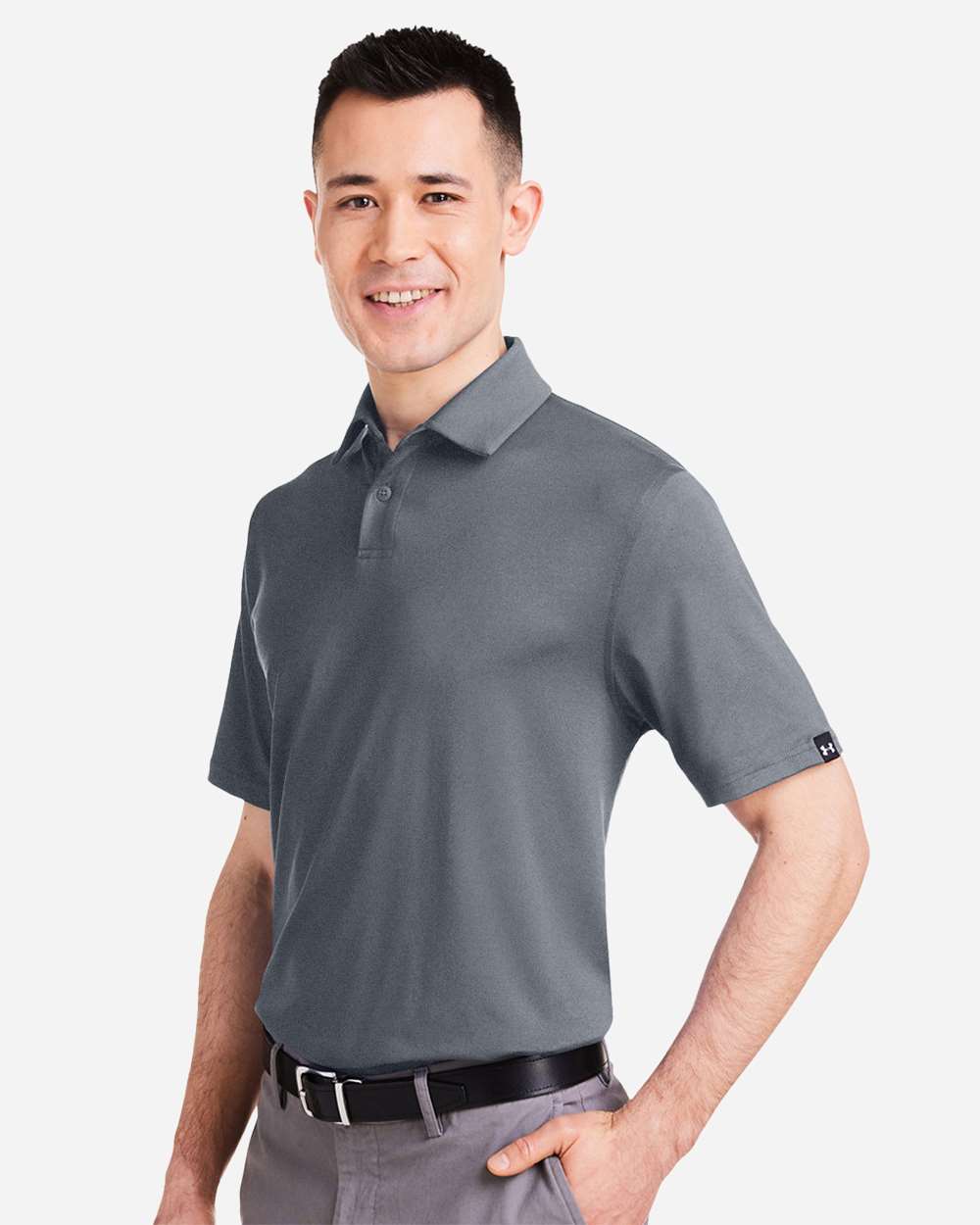 Under Armour Men's Recycled Polo - 1383255 Castlerock- White