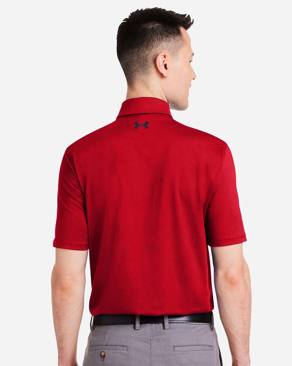 Under Armour Men's Recycled Polo - 1383255 Red- White