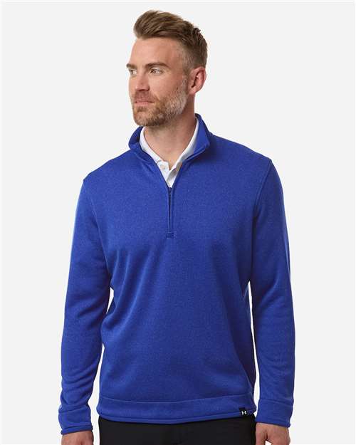 Under Armour Men's Storm Sweater Fleece Quarter-Zip Pullover - 1383256 Royal- White