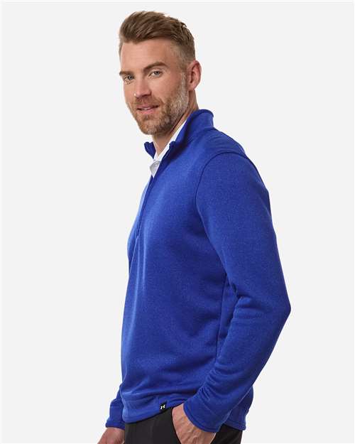 Under Armour Men's Storm Sweater Fleece Quarter-Zip Pullover - 1383256 Royal- White