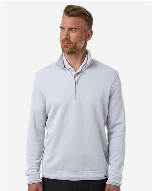Under Armour Men's Storm Sweater Fleece Quarter-Zip Pullover - 1383256 Steel- White