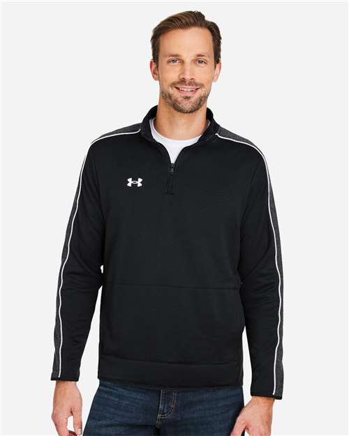 Under Armour Men's Command 2.0 Quarter-Zip Pullover - 1383260 Black- White