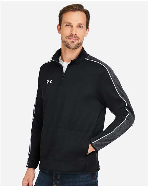 Under Armour Men's Command 2.0 Quarter-Zip Pullover - 1383260 Black- White