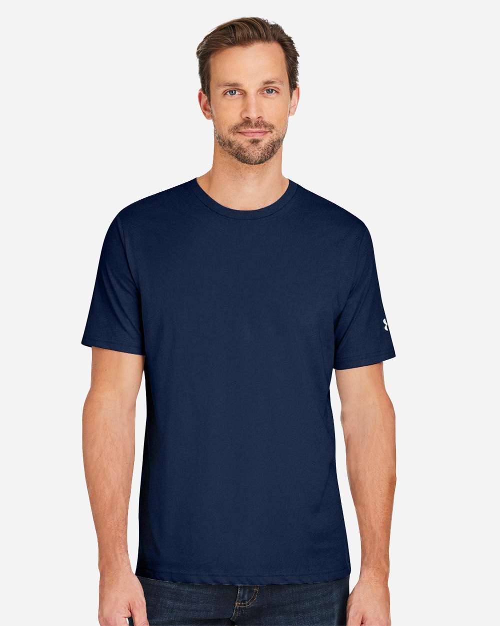 Under Armour Men's Athletic 2.0 T-Shirt - 1383264 Midnight Navy- White