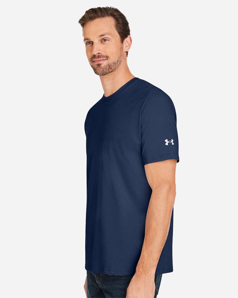 Under Armour Men's Athletic 2.0 T-Shirt - 1383264 Midnight Navy- White