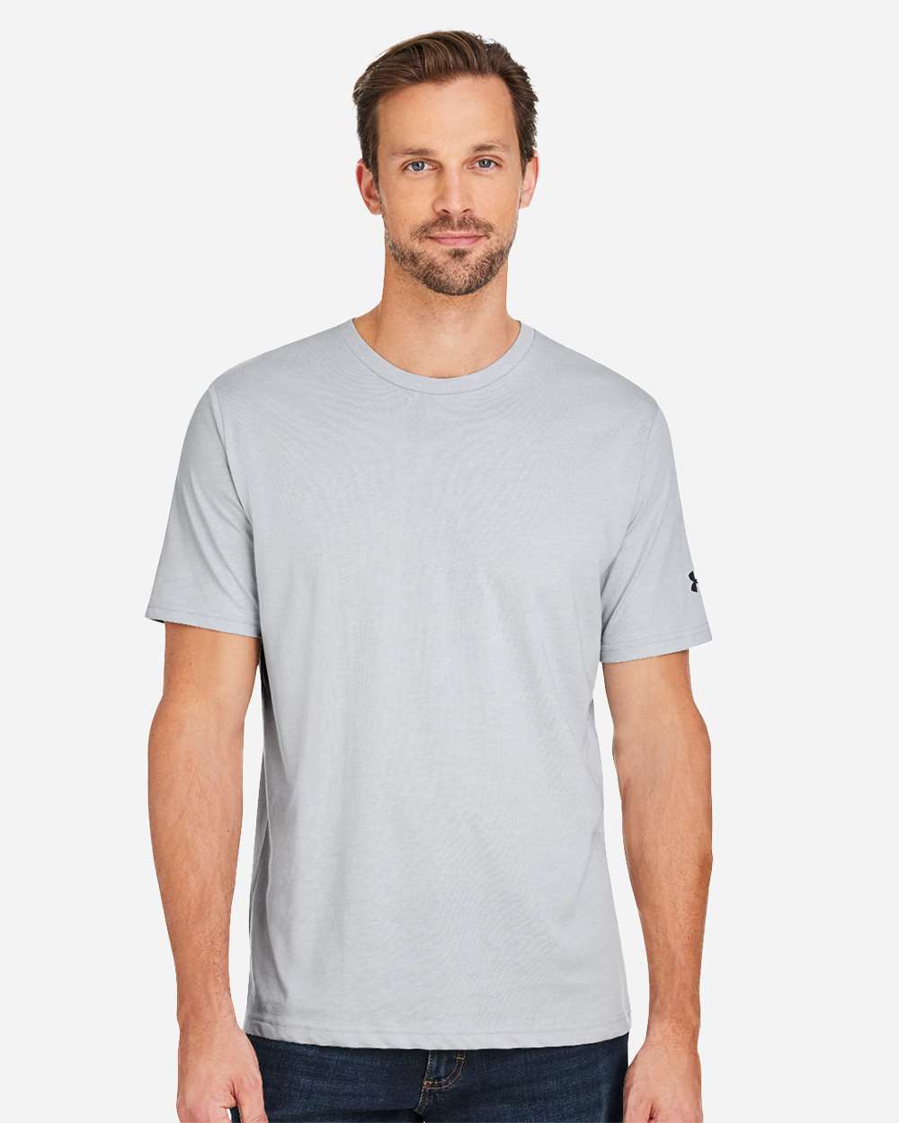 Under Armour Men's Athletic 2.0 T-Shirt - 1383264 Mod Grey Medium Heather- Black