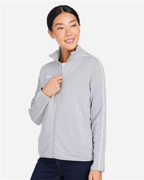 Under Armour Women's Command Full-Zip 2.0 Jacket - 1383272 Mod Grey- White