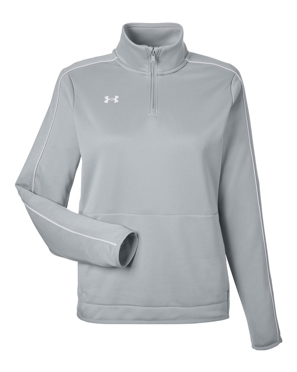 Under Armour Women's Command 2.0 Quarter-Zip Pullover - 1383274 Mod Grey- White