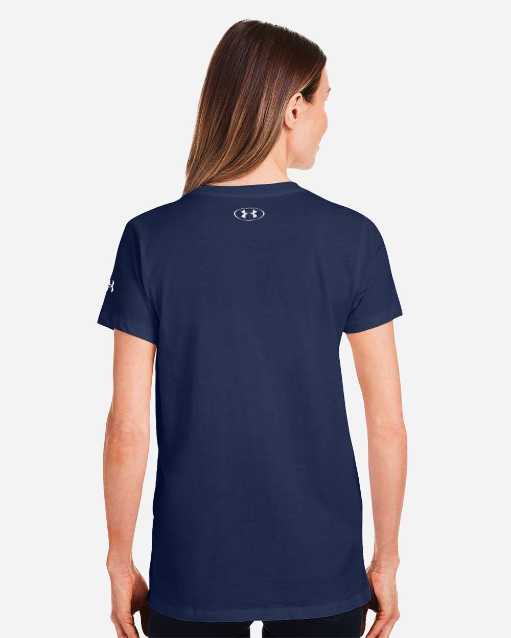 Under Armour Women's Athletic 2.0 T-Shirt - 1383284 Midnight Navy- White